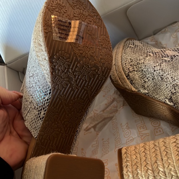 Yellowbox Ambur padded platform espadrilles snakeskin print - Picture 5 of 6